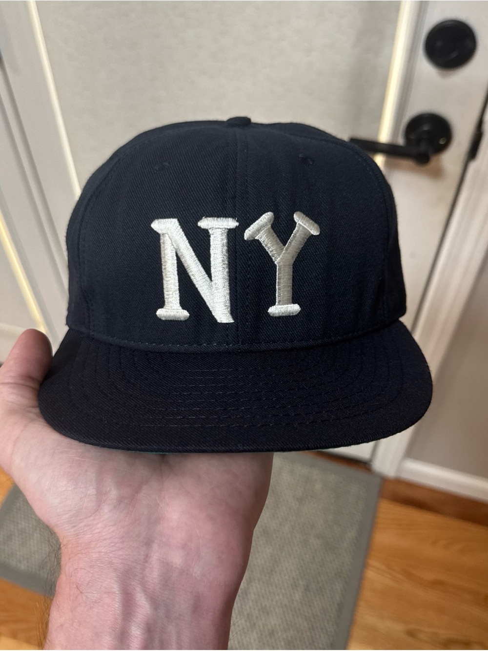 Vintage New York Black Diamond Negro League Fitted Hat 7 5/8 American Needle Cap
